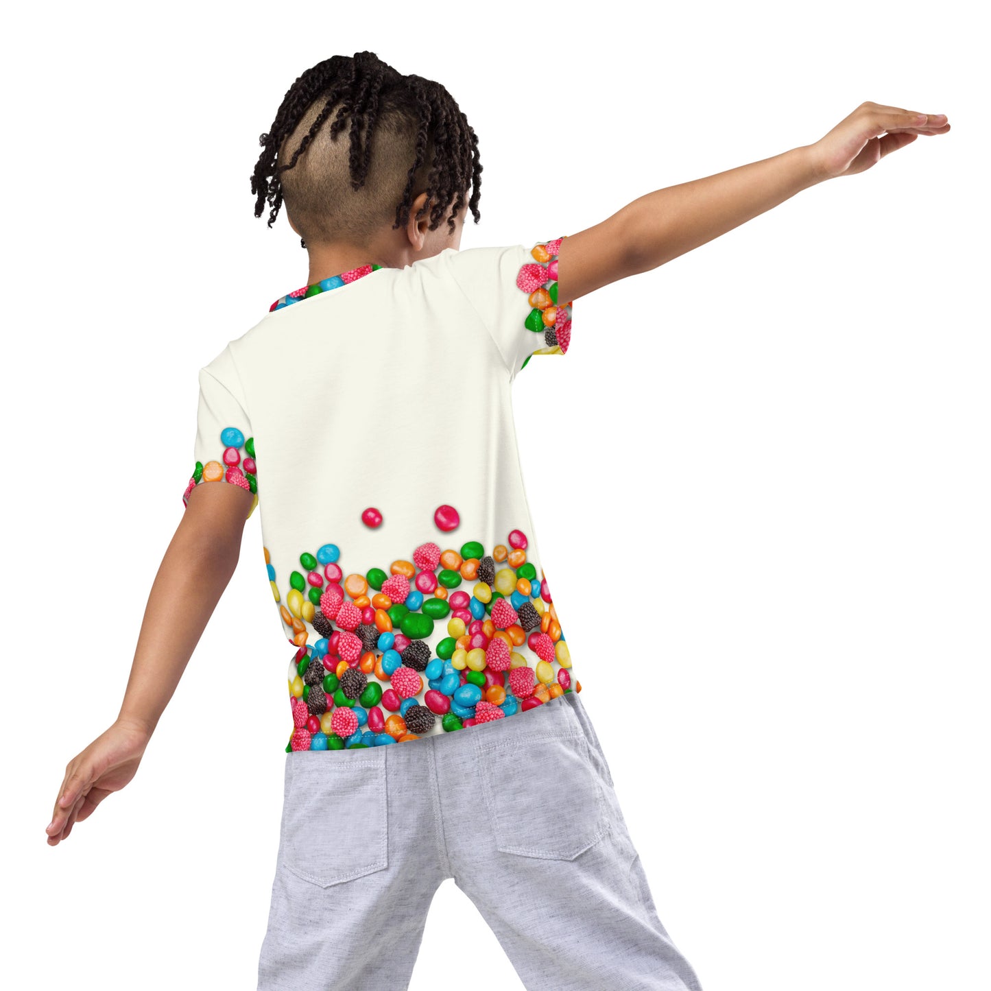 Kids SWEET! as a CANDY SUGAR HIGH All Over Print Novelty Crew Neck T-shirt