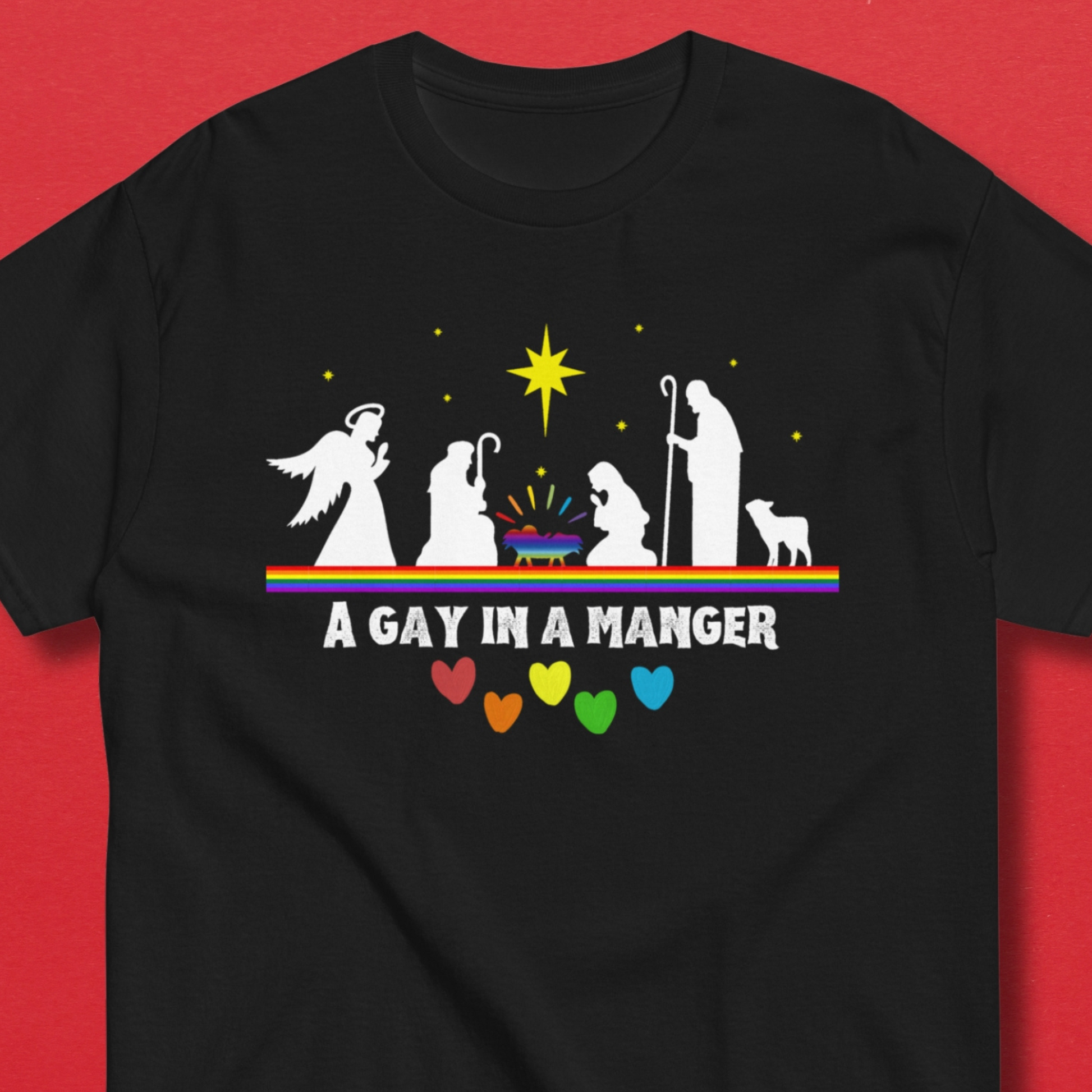 A Gay in a Manger T-shirt