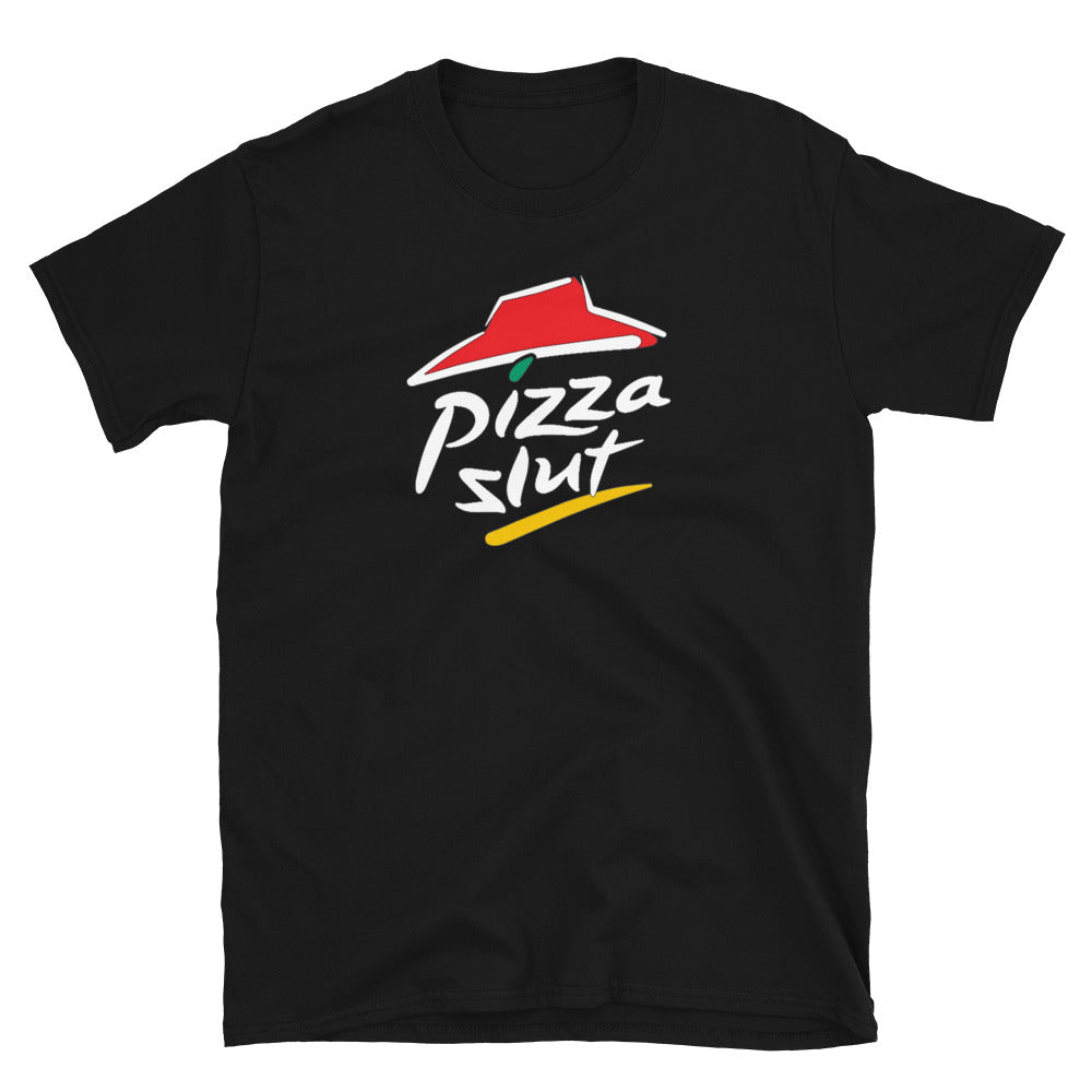 Funny Pizza Slut T-shirt black