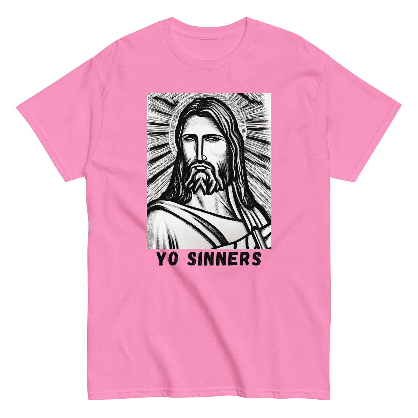 pink Jesus Yo Sinners Tee