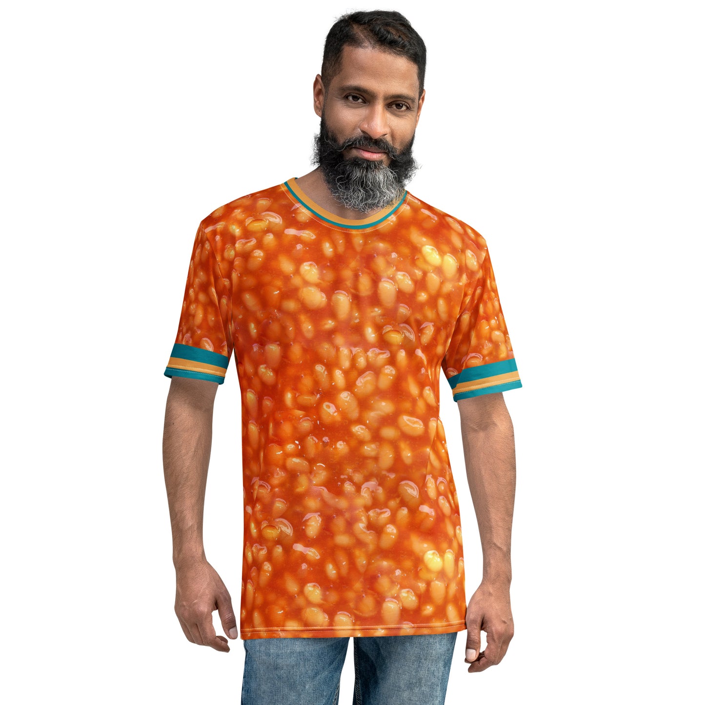 Men's BAKED BEANS in TOMATO SAUCE All-Over-Print T-shirt