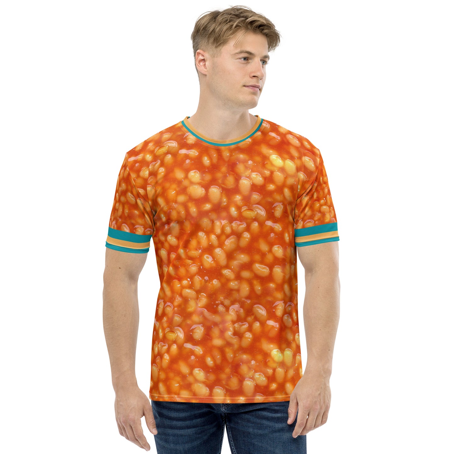 Men's BAKED BEANS in TOMATO SAUCE All-Over-Print T-shirt