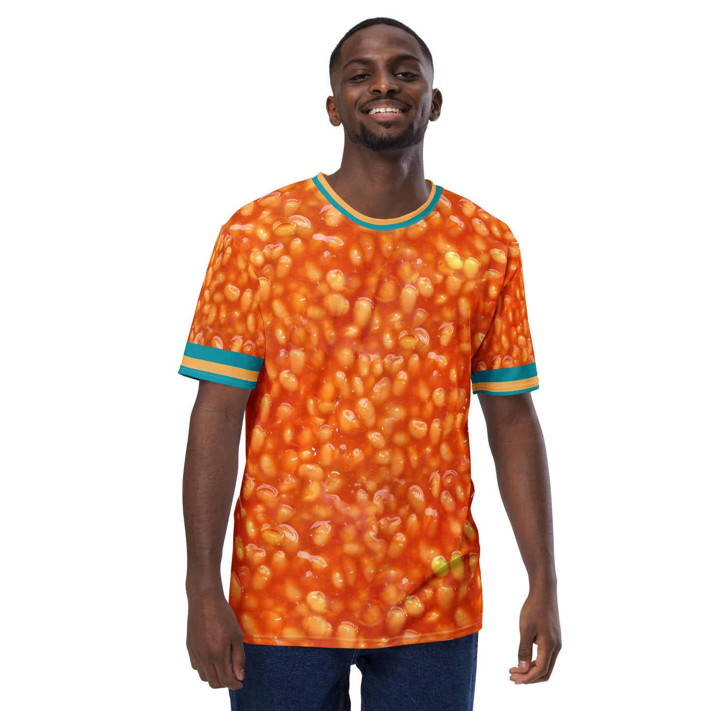 Men's BAKED BEANS in TOMATO SAUCE All-Over-Print T-shirt