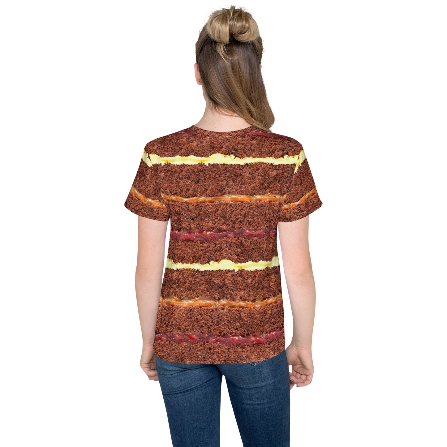 Kid's & Teens CHOCOLATE CAKE GATEAU LAYERS All Over Print Unisex T-shirt