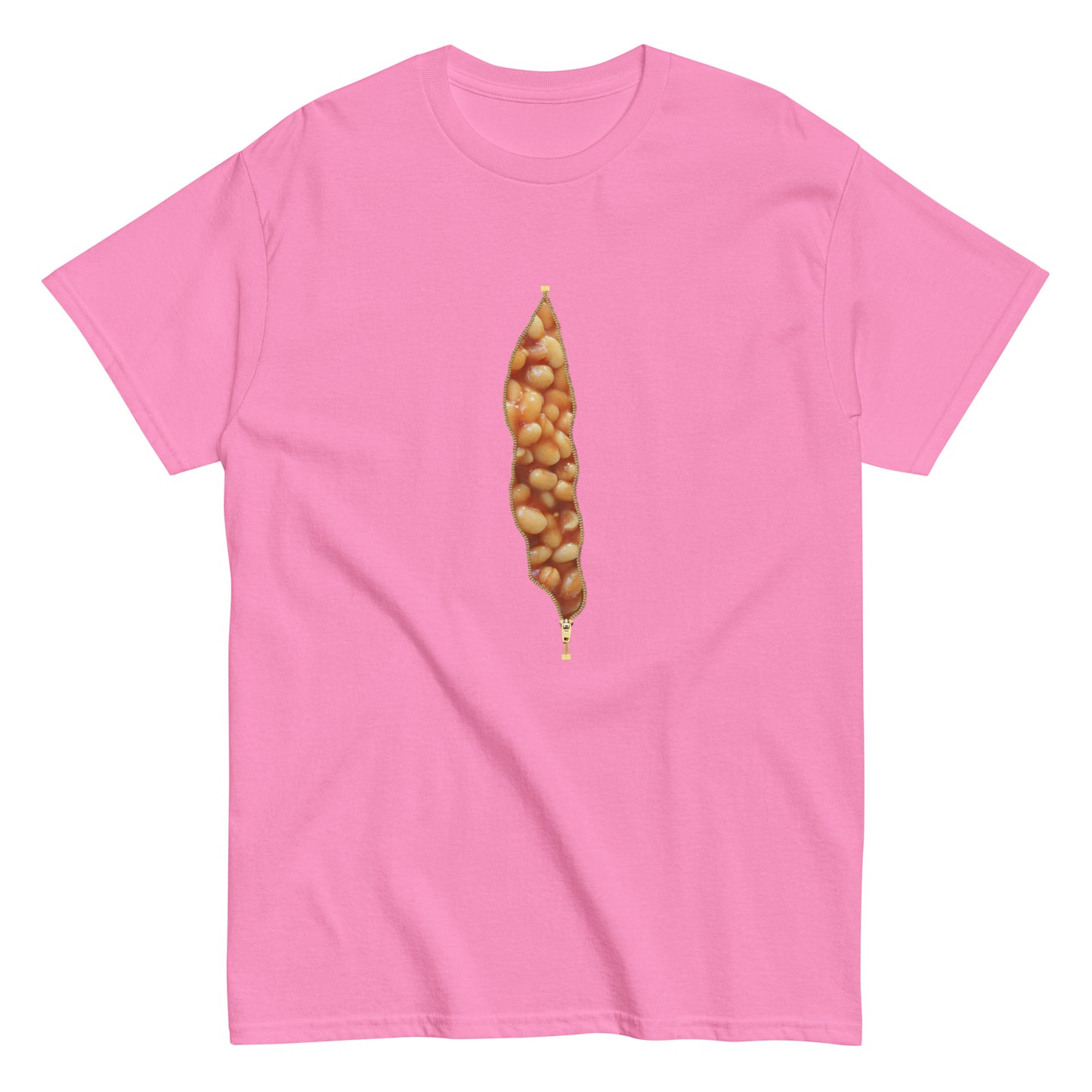 Funny BAKED BEANS ZIPPER PRINT Unisex T-shirt