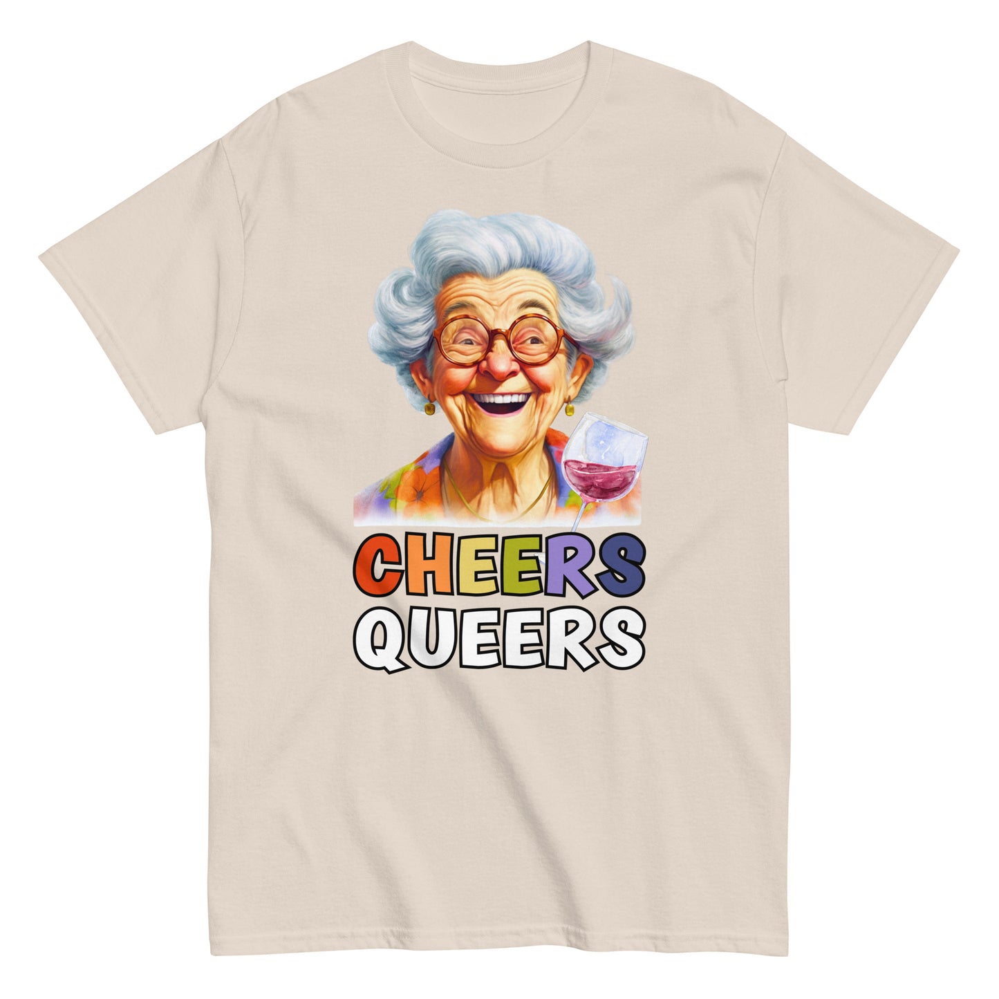 Funny GRANDMA says CHEERS QUEERS! Unisex T-shirt