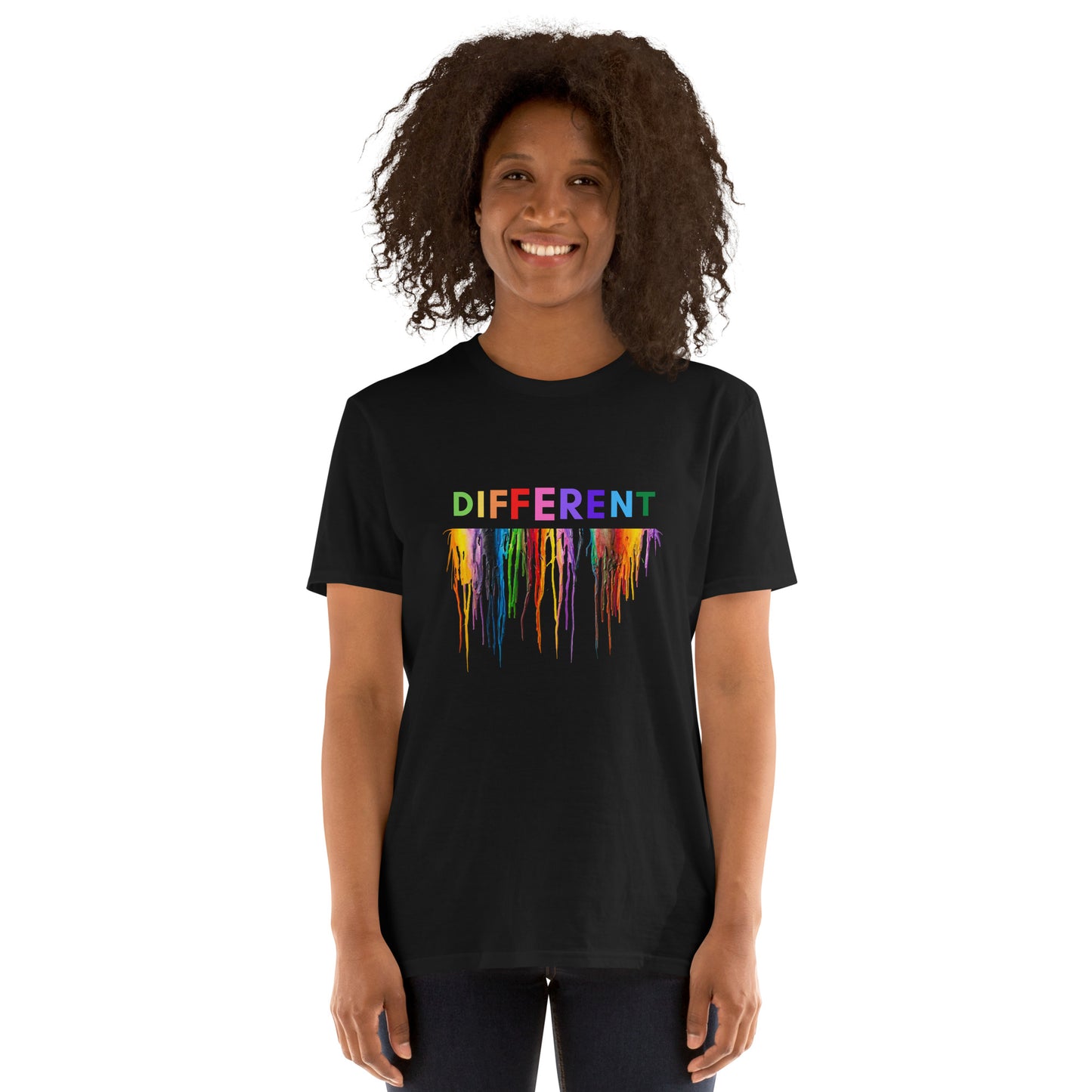 Funny DIFFERENT Melting Crayons Print Unisex T-Shirt