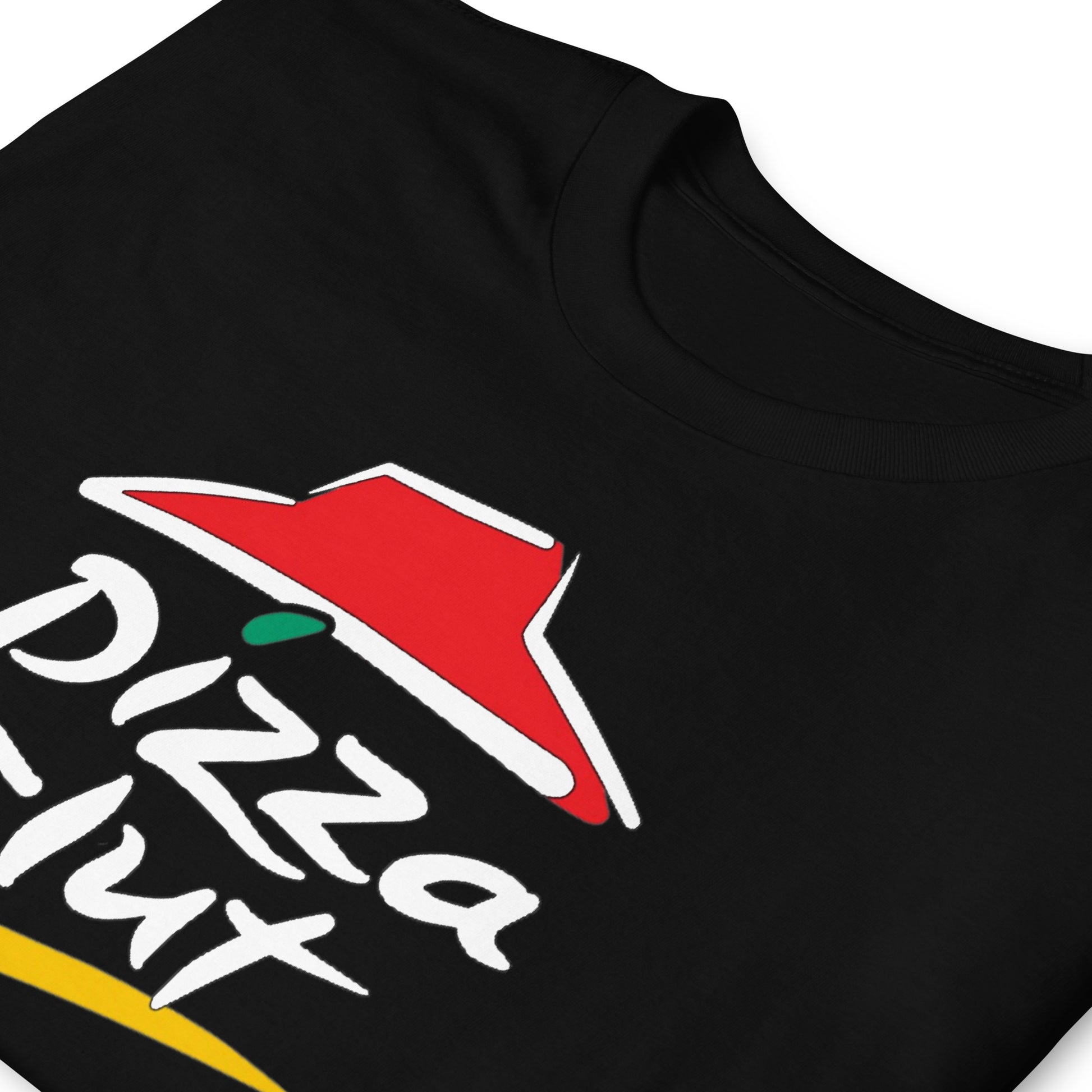 Black folded Pizza Slut T-shirt