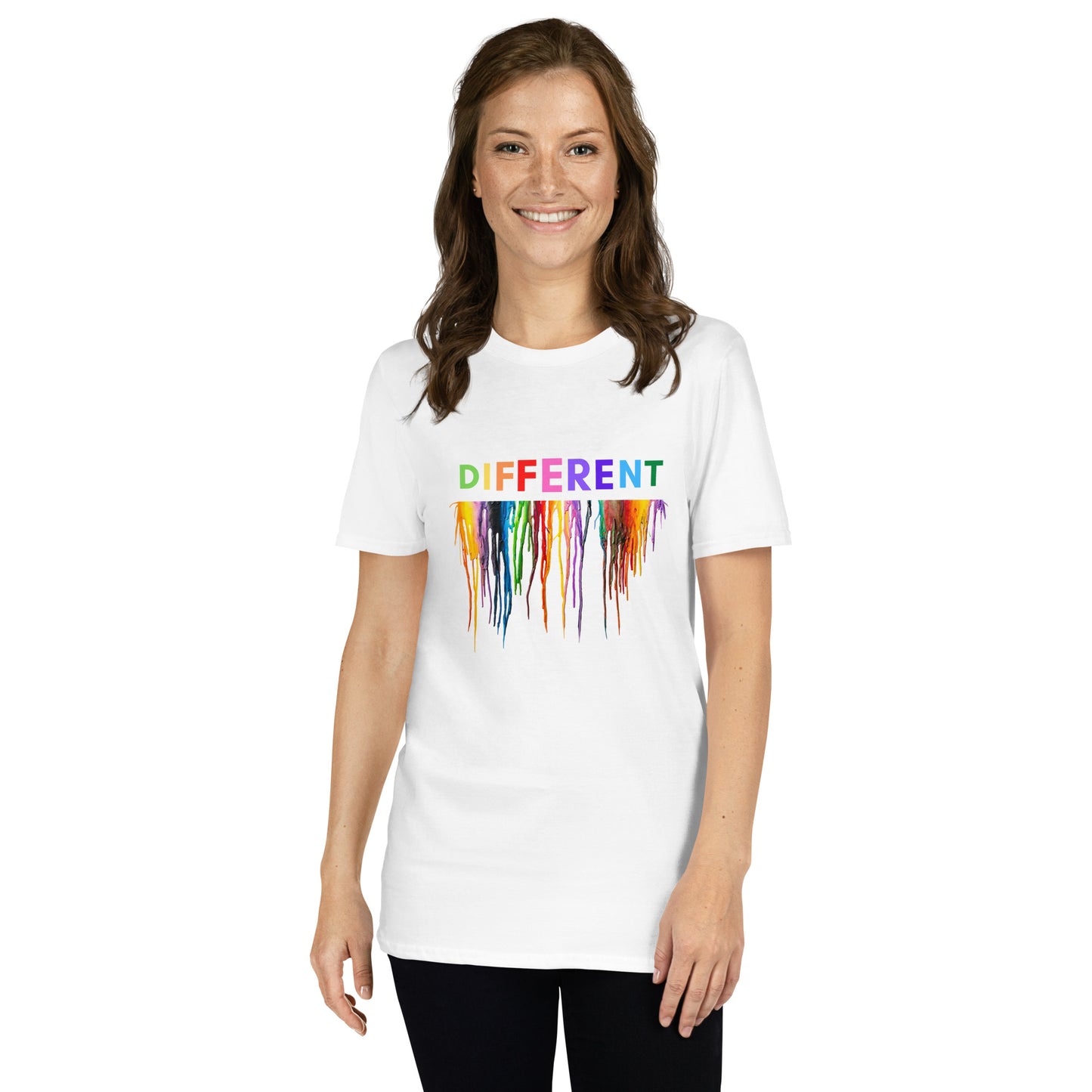 Funny DIFFERENT Melting Crayons Print Unisex T-Shirt