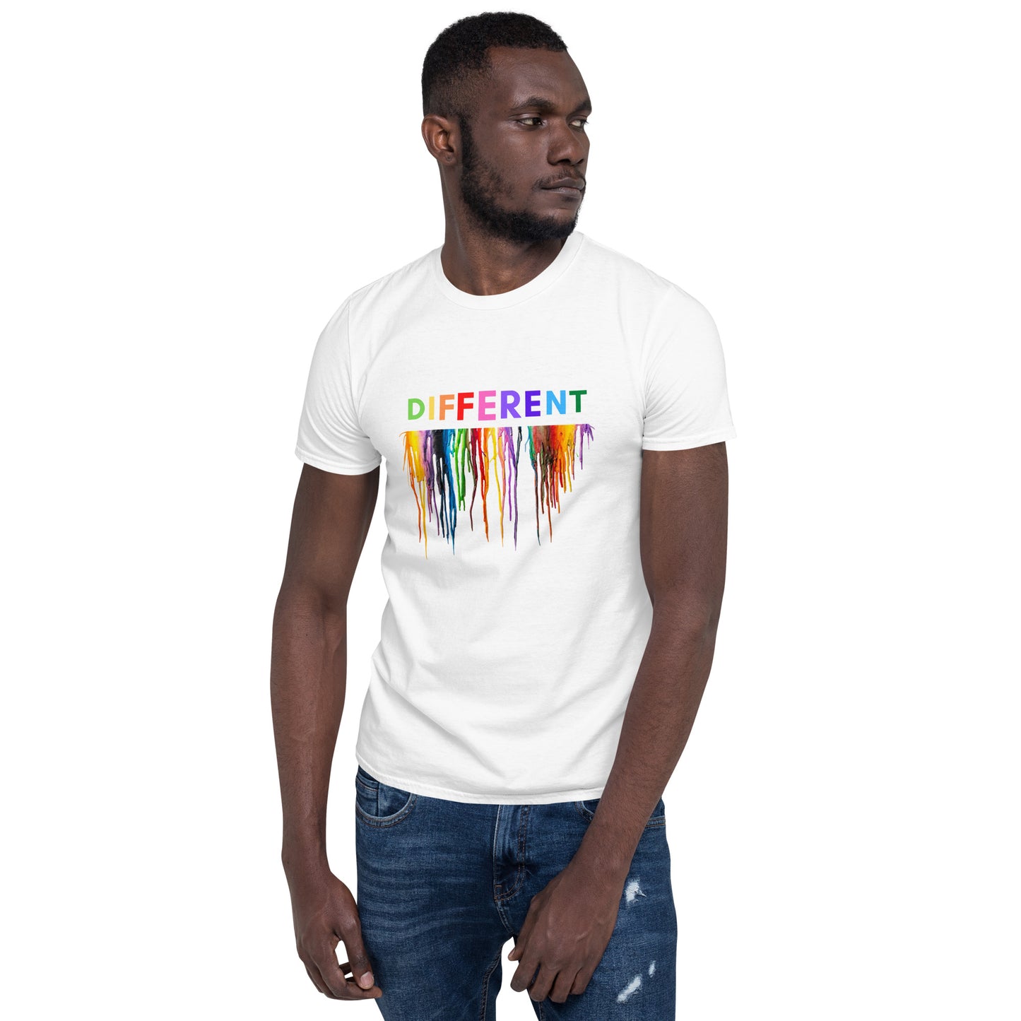 Funny DIFFERENT Melting Crayons Print Unisex T-Shirt