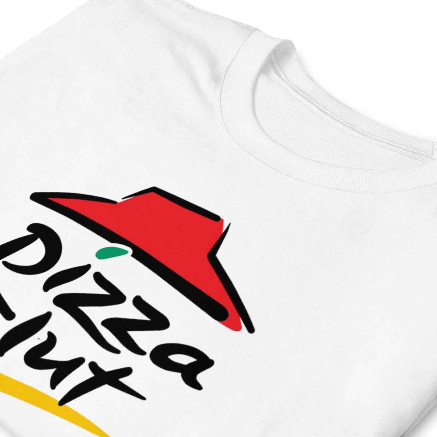 folded white Pizza Slut T-shirt